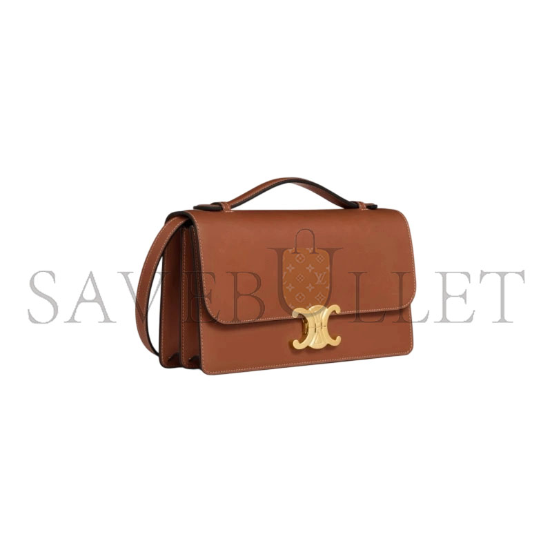 CELINE MEDIUM TRIOMPHE FOLIO IN SHINY CALFSKIN L102U3D82.38NO (25.5*14*7.5cm)